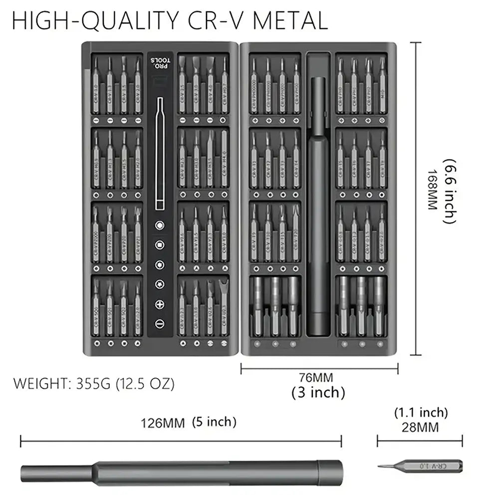 Multi-Purpose 63-In-1 Magnetic Screwdriver Set, Repair Tool Kit for Phone, Laptop, DIY