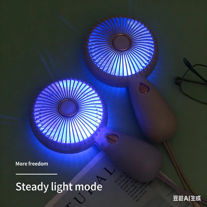 Portable Handheld Turbo Fan, 5 Gear Wind Hand Fan, Handheld Fan, Portable Mini Hand Fans, USB Rechargeable Turbo Fan, Rechargeable Pocket Fan, Fan for Outdoor & Indoor, Multifunctional Cooling Fan