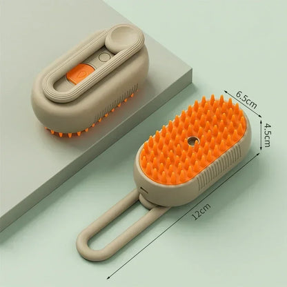 1~2Pcs Steam Pet Brush 3-In-1 Massage Dog Steamy Brush Spray Beauty Tangled and Loose Hair Removal Cats Grooming Comb Dogs