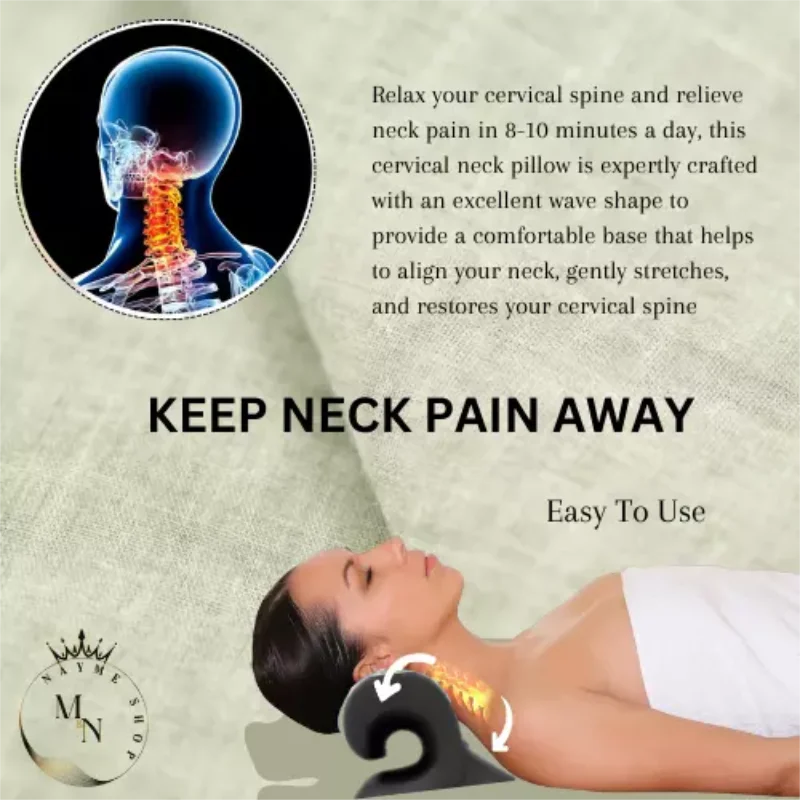 Neck and Shoulder Relaxer Cervical Chiropractic Traction Device Advanced Cervical Traction Device Remedial Pillows