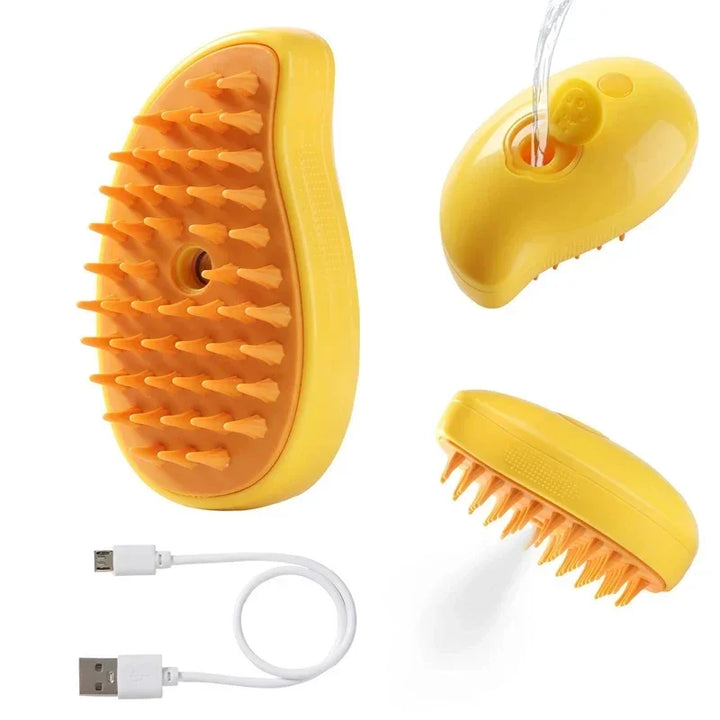 3-in-1 Steam Pet Brush – Masaj, Buhar & Tüy Temizleme